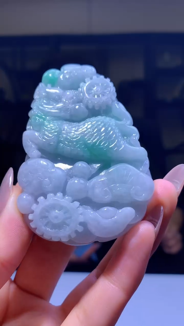 定制翡翠未镶嵌1027hm-毛货挂件47