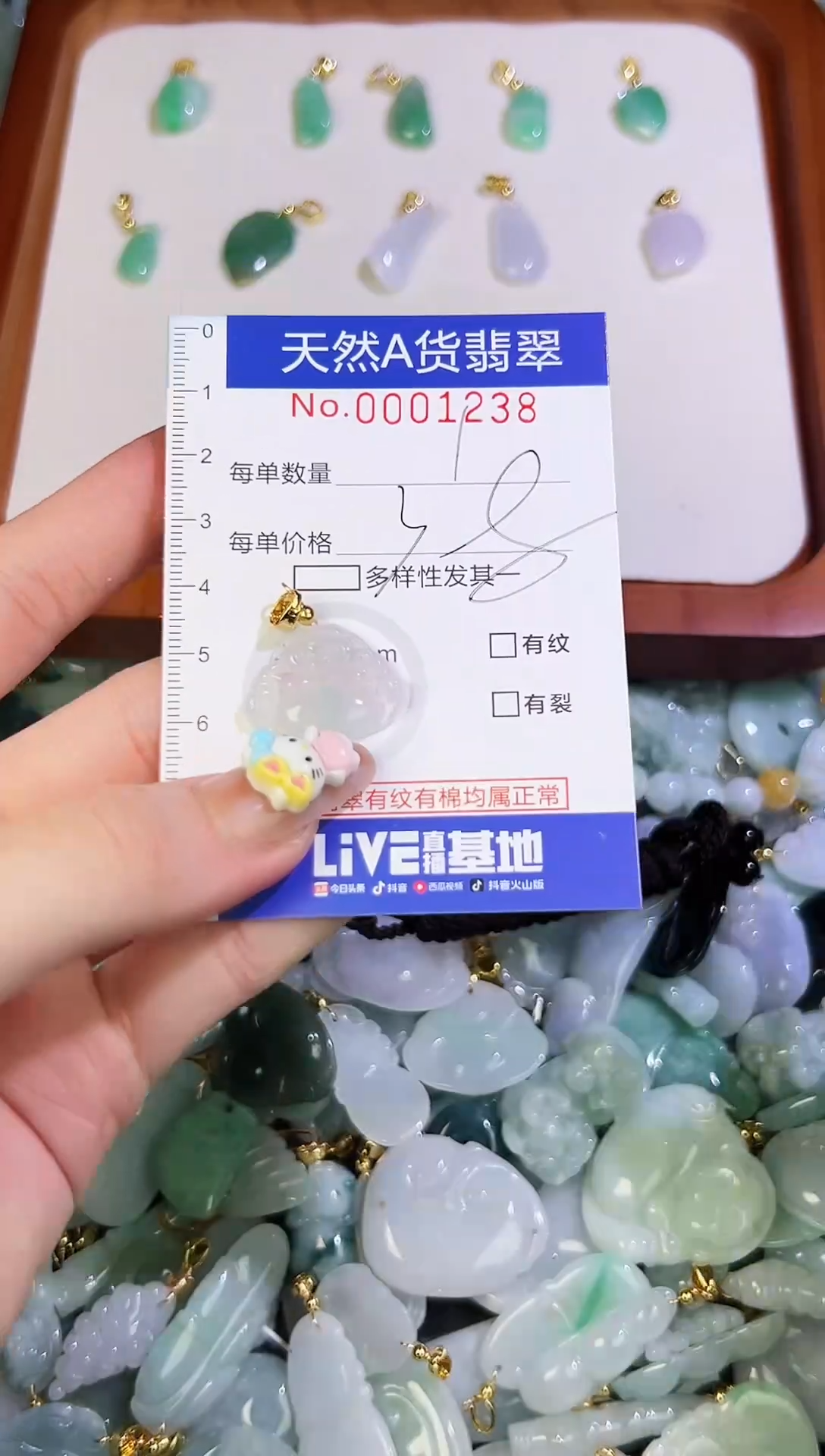 【闪购商品】翡翠颈饰未镶嵌天然翡翠A货