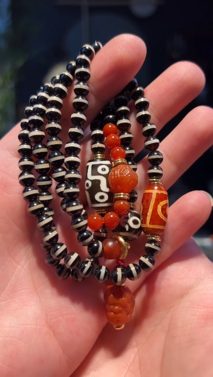 【闪购商品】玛瑙/玉髓吊坠(赠链)未镶嵌颈饰吊坠108药师链