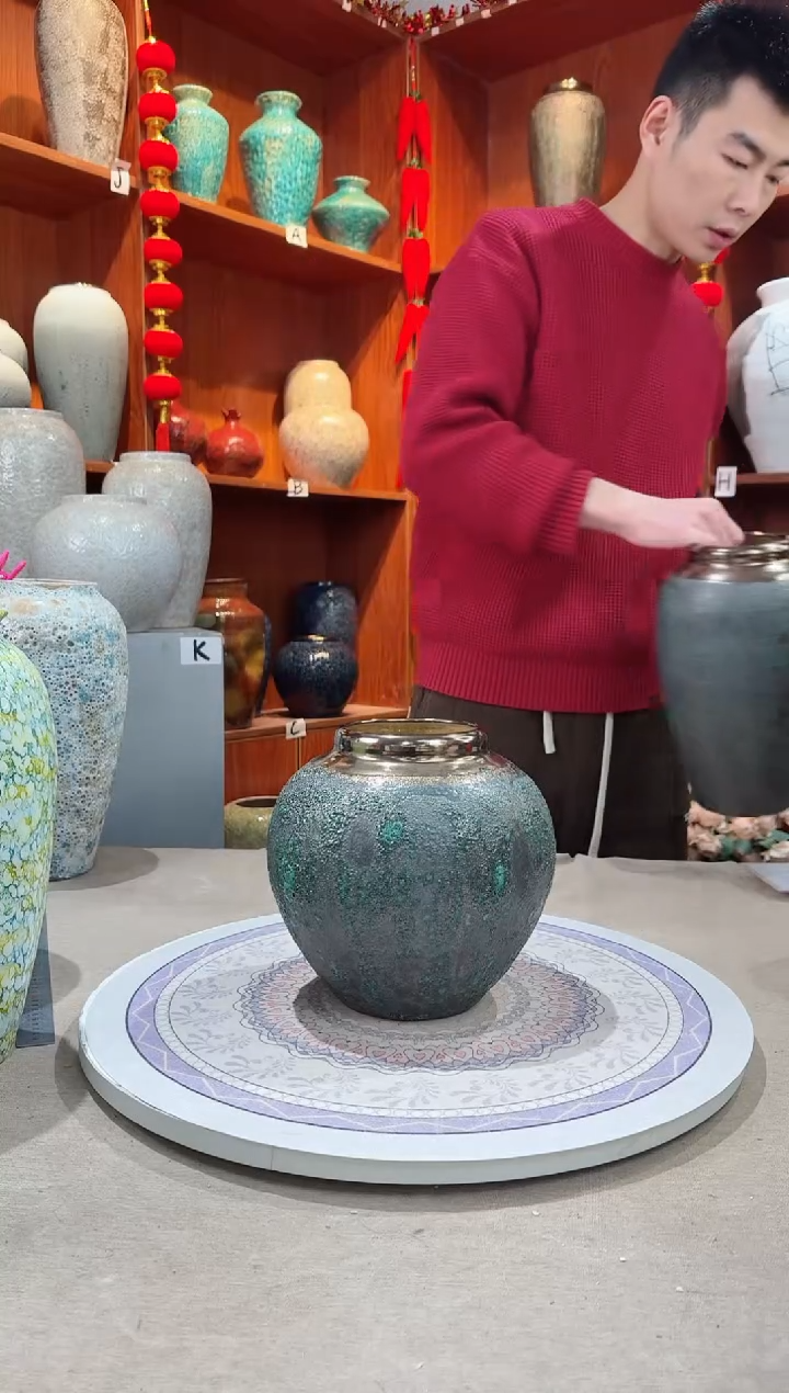 【闪购商品】瓶陶瓷花瓶 无花 青铜小号