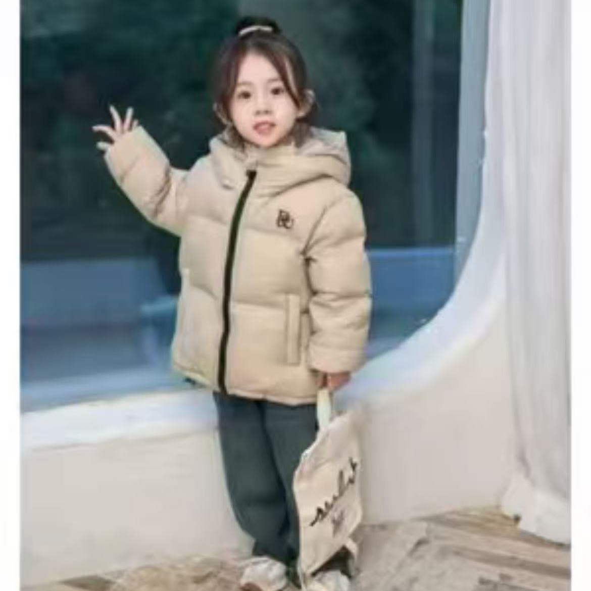 505894《卡》韩版休闲时尚舒适百搭洋气短款羽绒服宽松外套