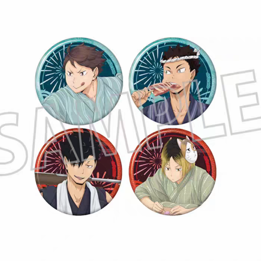 【御谷屋】排球少年青叶城西音驹浴衣和纸风吧唧系列盲盒代拆