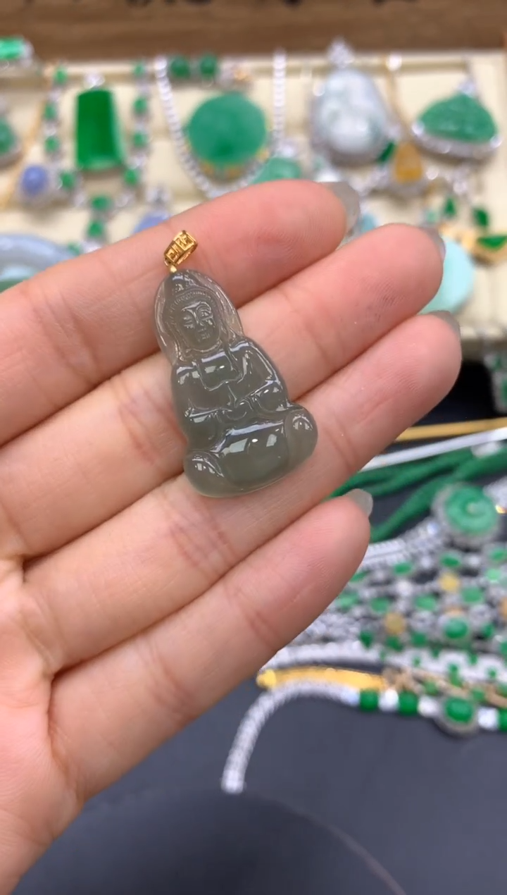 【闪购商品】翡翠颈饰18K金镶嵌439-中国好珍宝