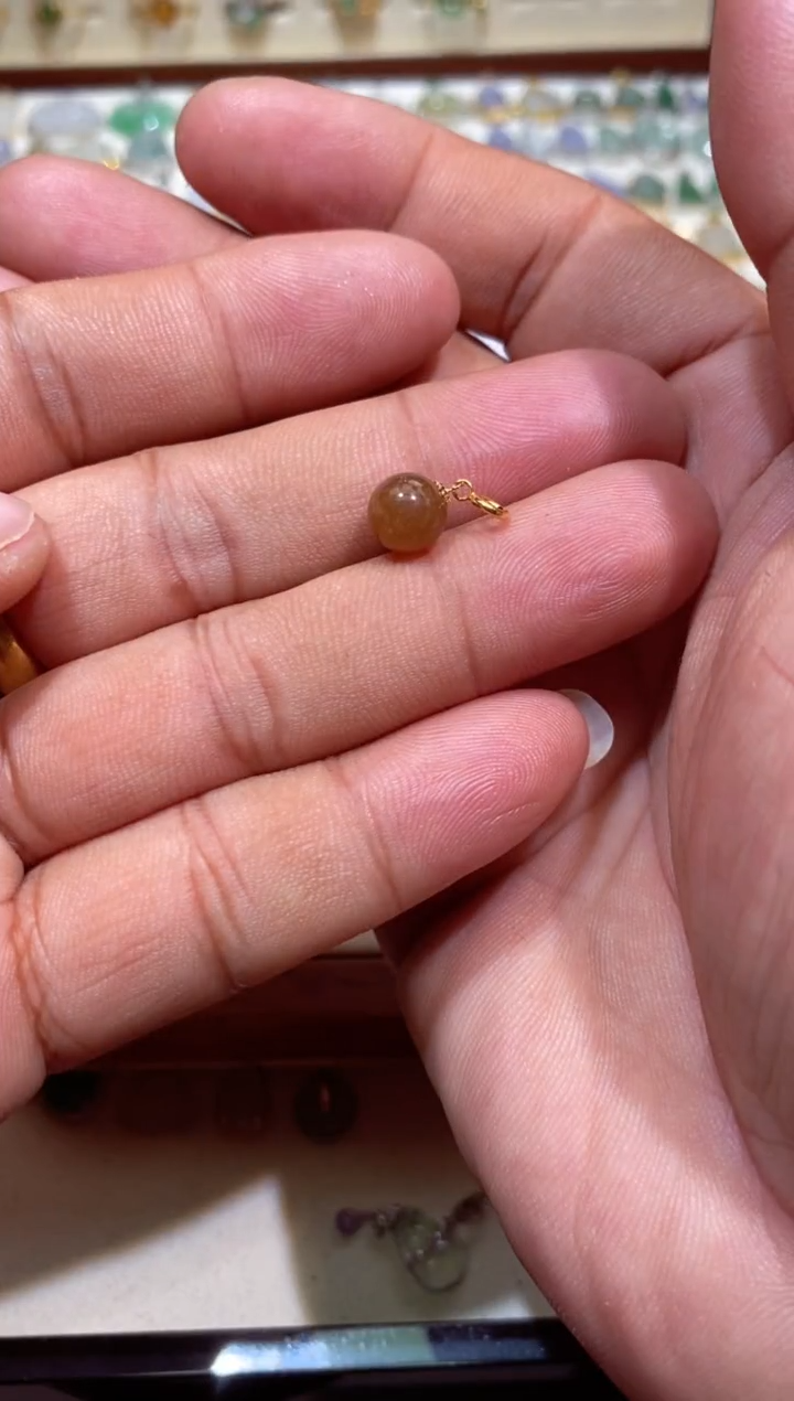 颈饰18K金镶嵌翡翠1111111