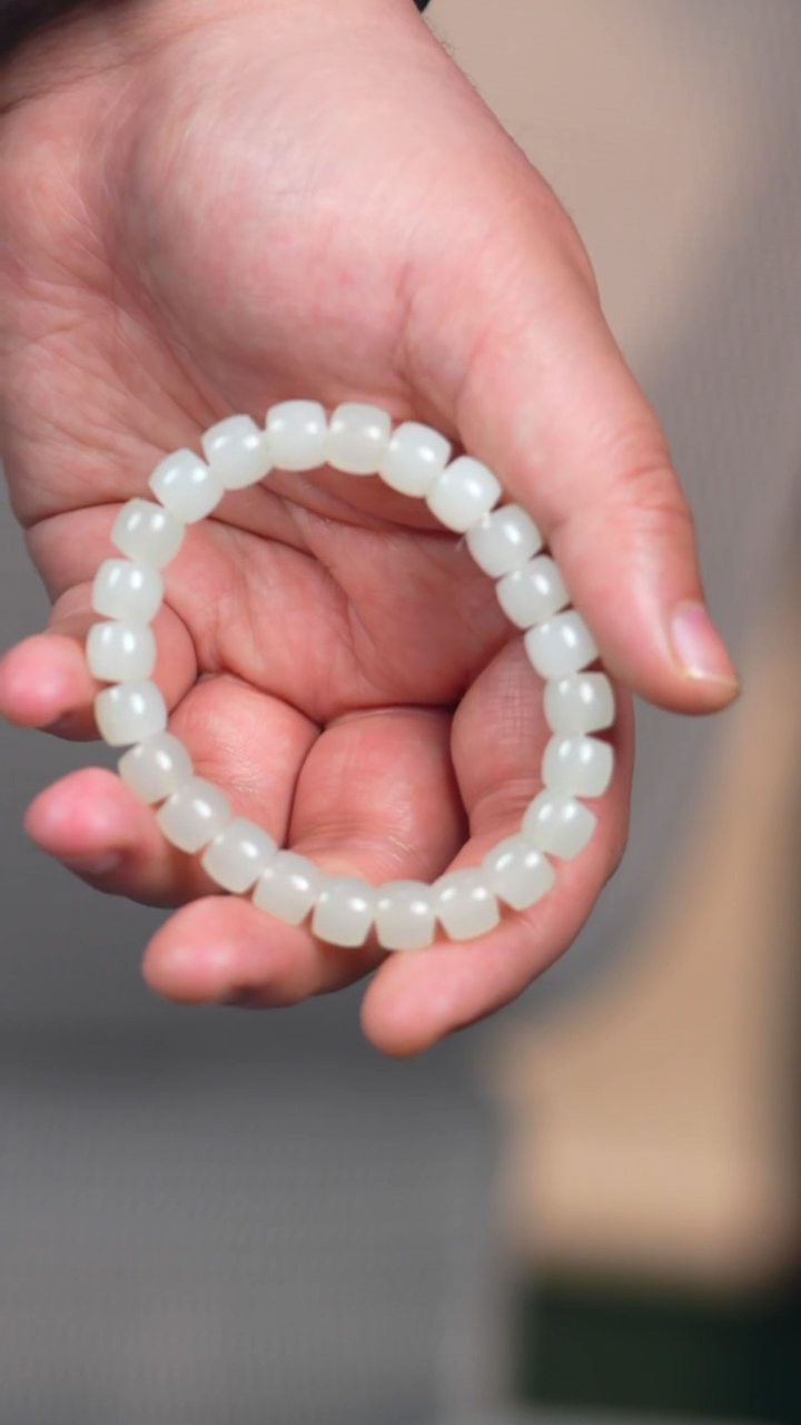 未镶嵌手链和田玉9mm黑山