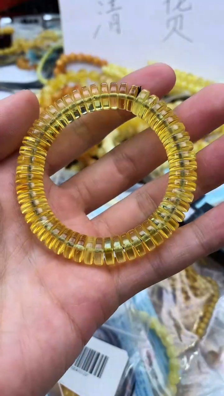 裸石蜜蜡未镶嵌手串