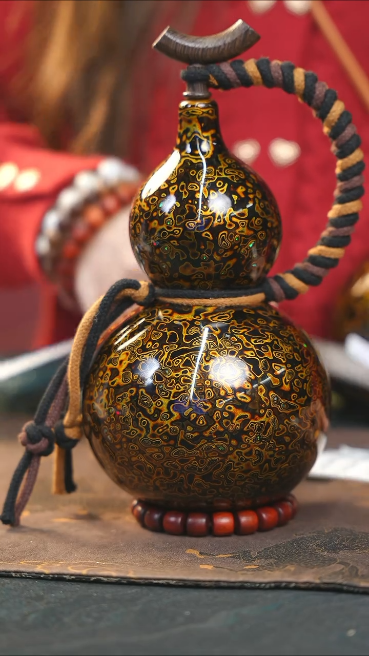 【闪购商品】WM454漆艺酒葫芦不包手串及旋转底座