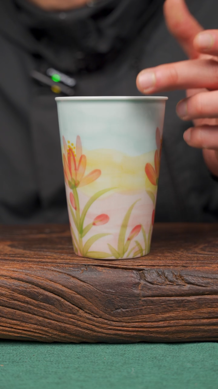 【闪购商品】瓷片43寻一缕瓷香杯釉下手工手绘瓷器