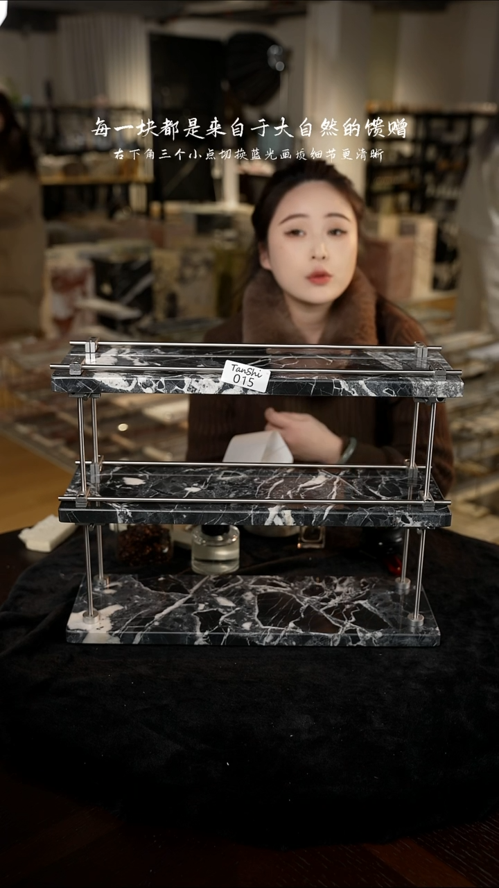 大理石015大理石三层置物架