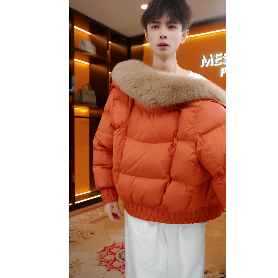 LK-爆款新品时尚高端冬季新款大毛领羽绒服
