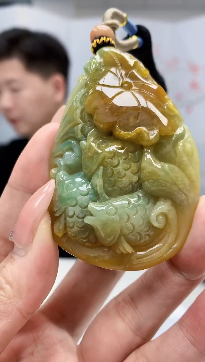 【闪购商品】定制翡翠未镶嵌4917MM-毛货挂件14