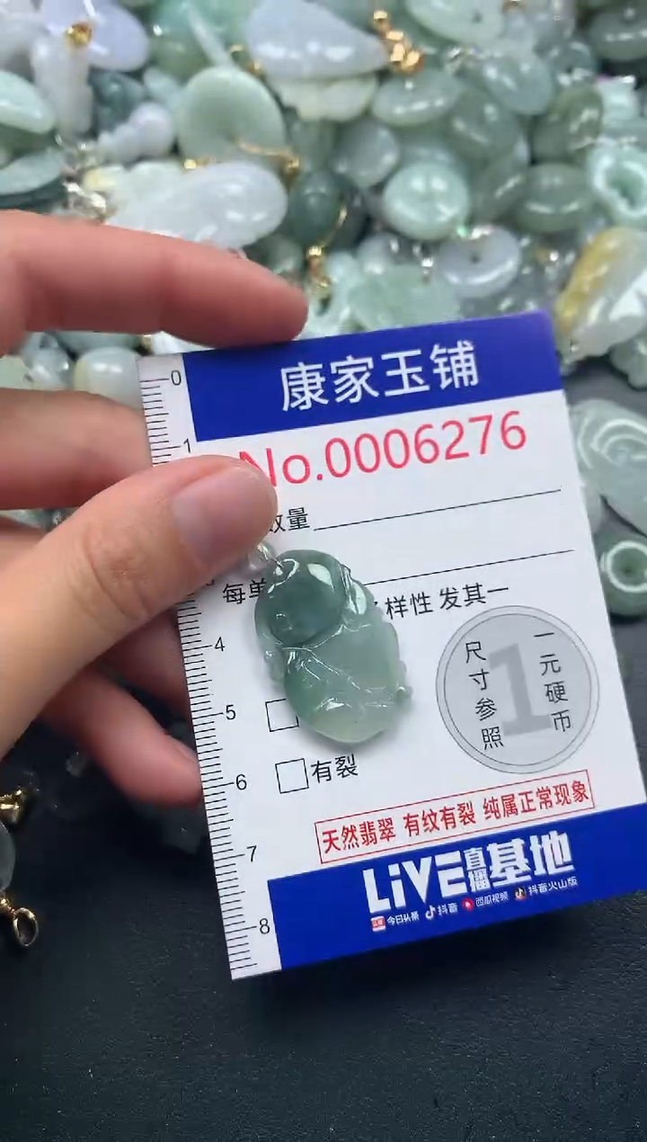 吊坠(不含链)未镶嵌翡翠6276