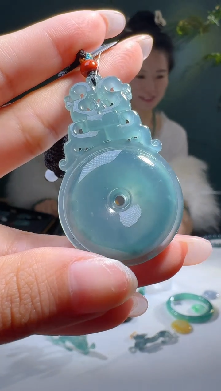 【闪购商品】翡翠颈饰未镶嵌天然A货翡翠仿古扣