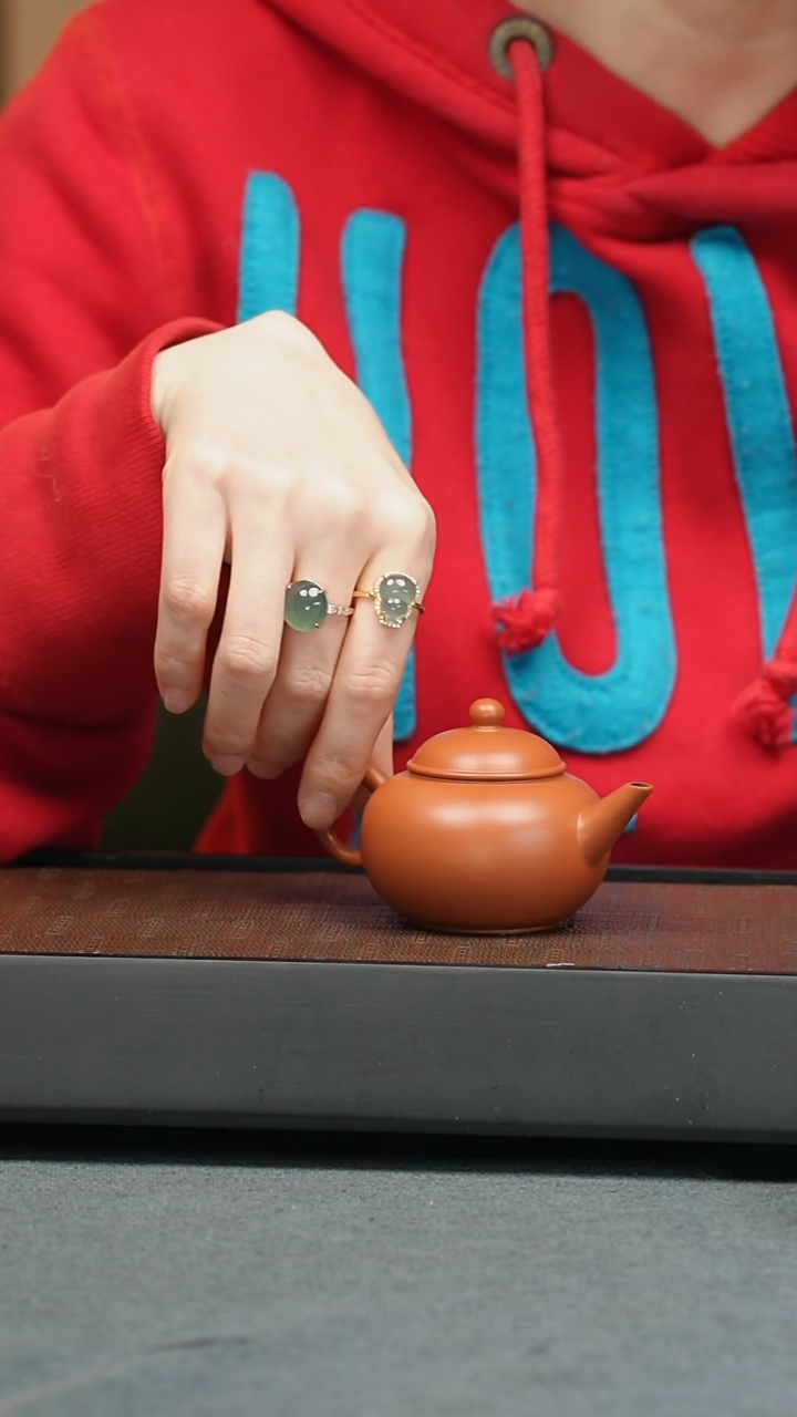 【闪购商品】紫砂茶壶五堂 长天-潮州朱泥