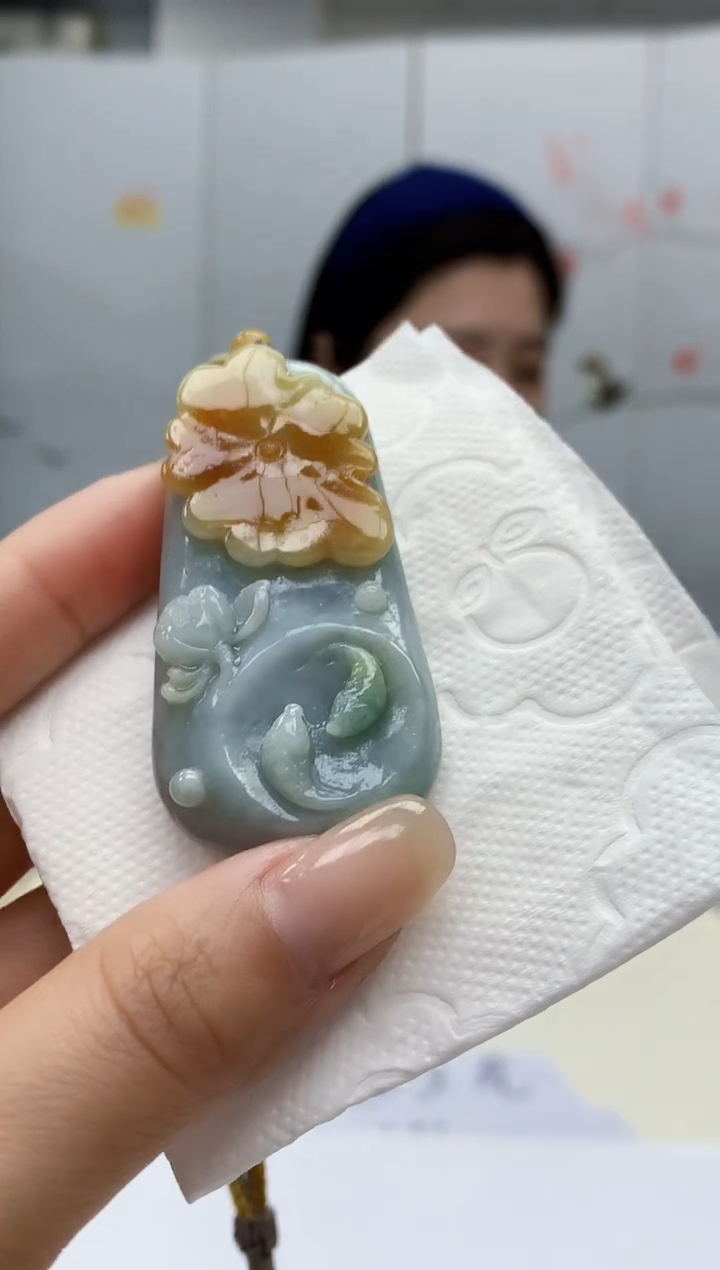 【闪购商品】定制翡翠未镶嵌0405lr-毛货挂件29