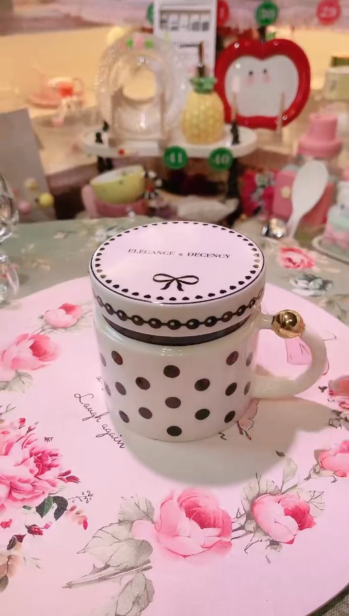 【闪购商品】摆件波点陶瓷杯品质好，发货快，放心拍