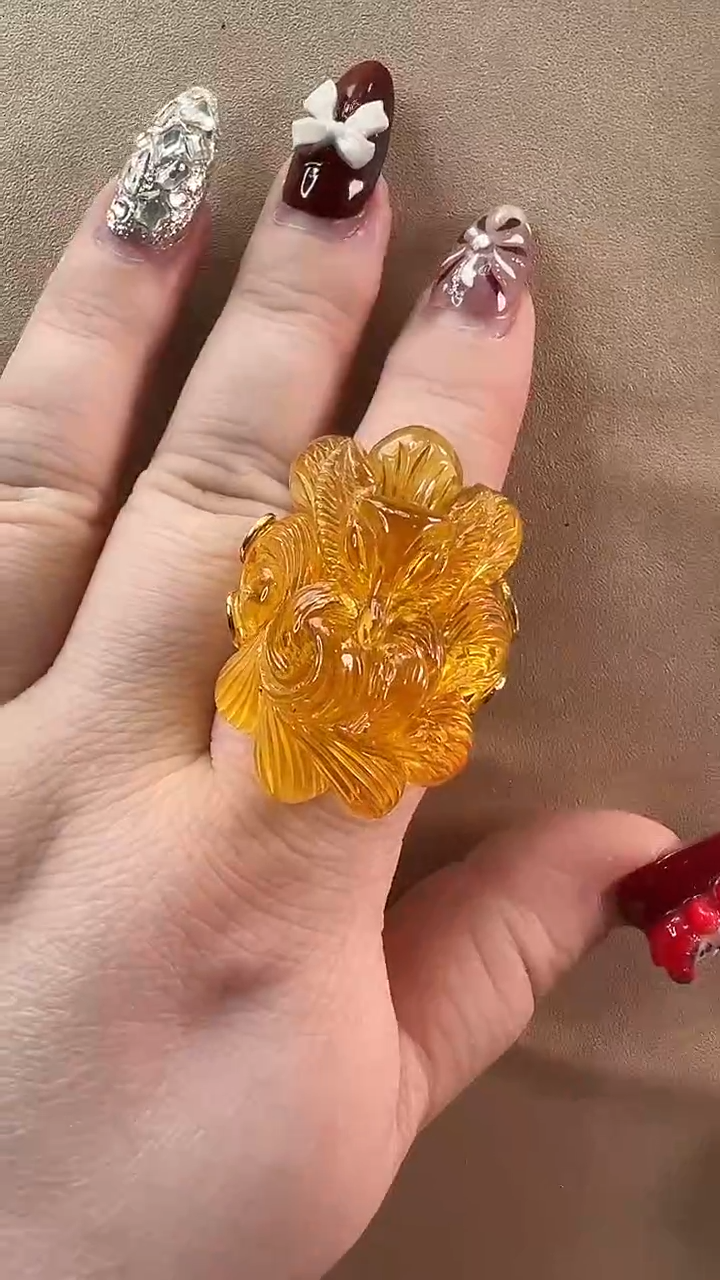 【闪购商品】琥珀戒指未镶嵌戒指
