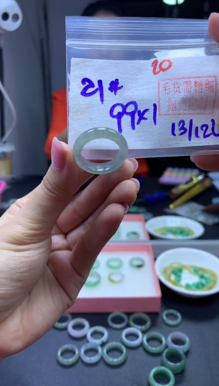 未镶嵌定制翡翠戒圈#99元-毛货需精细抛光