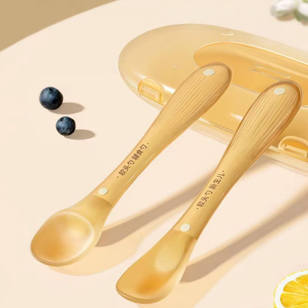 Kmidy新生儿硅胶软软勺0+新生儿硅胶勺世喜同款硅胶软勺