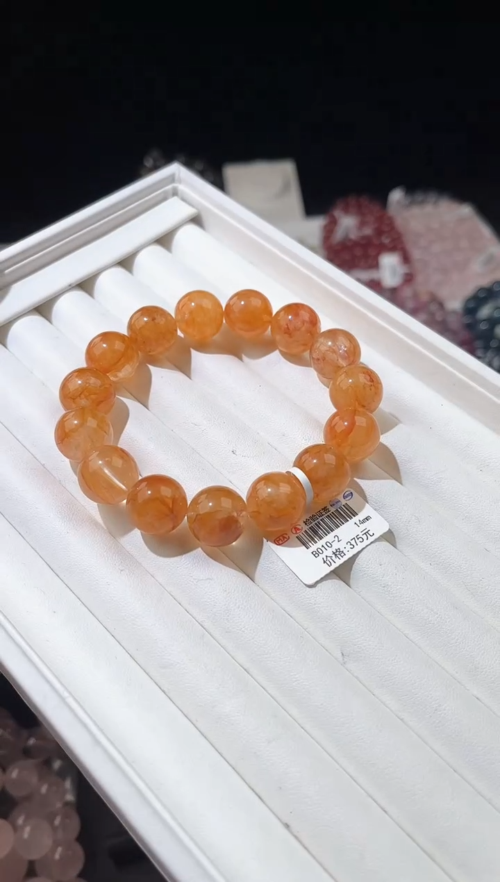【闪购商品】水晶手链未镶嵌多样性发一黄胶花14mm
