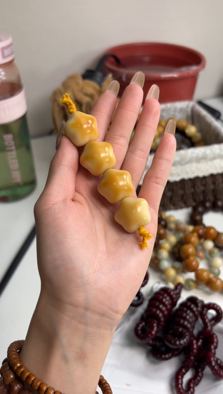 手串菩提根/象牙果象牙果焦糖胖大星22mm棒棒糖