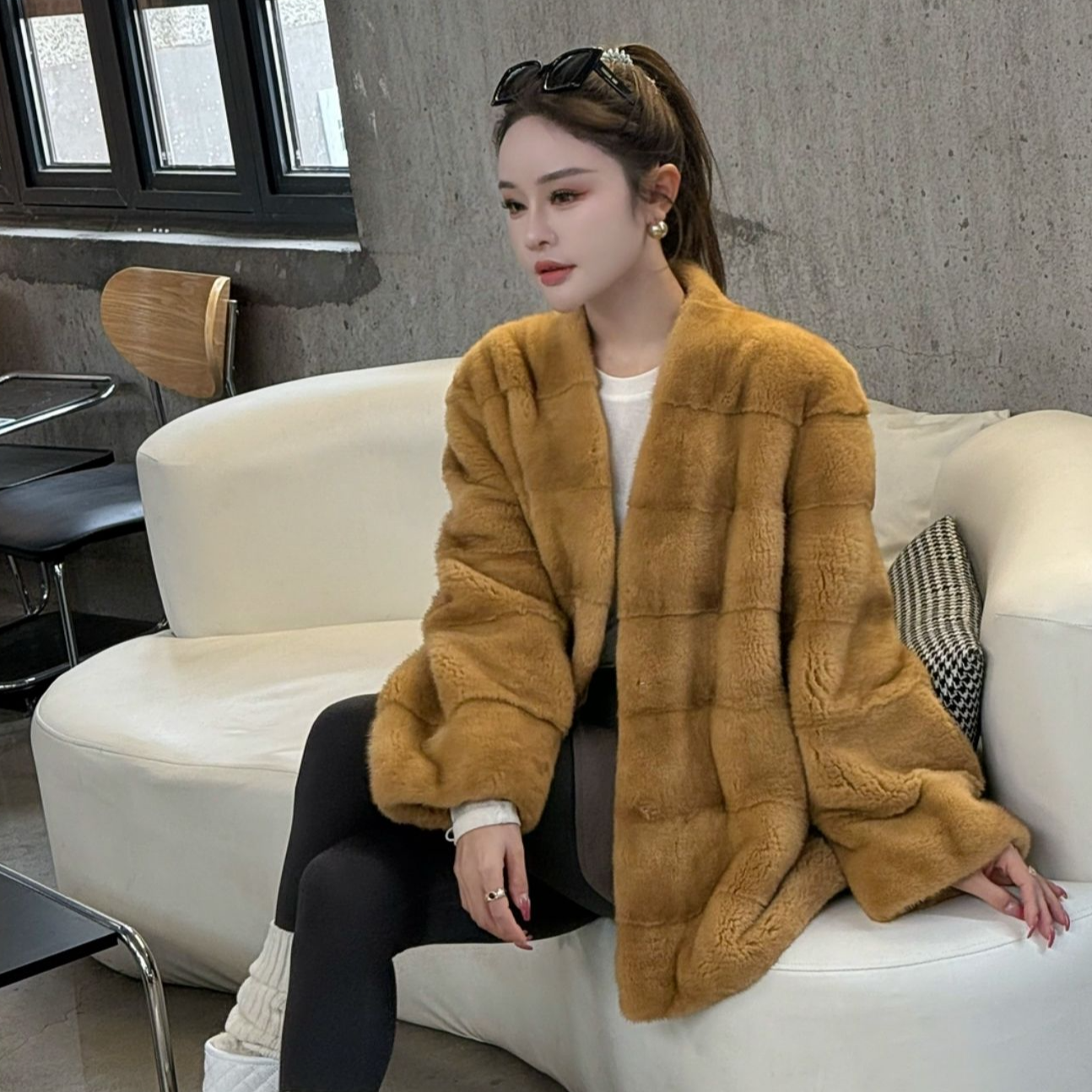 【慕谷莎】2025年新款横排V字高定版全挖削工艺水貂JK25007