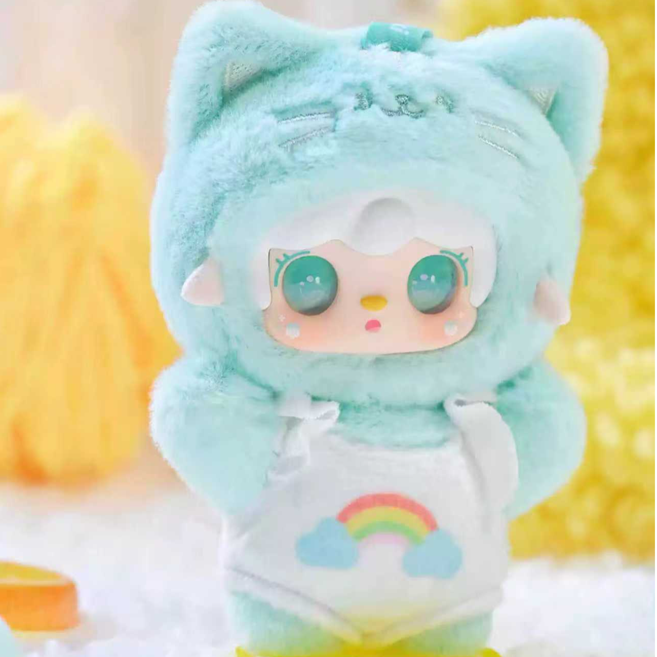 氧氧喵喵夏日派对盲盒毛绒玩偶公仔包包挂饰潮玩礼物