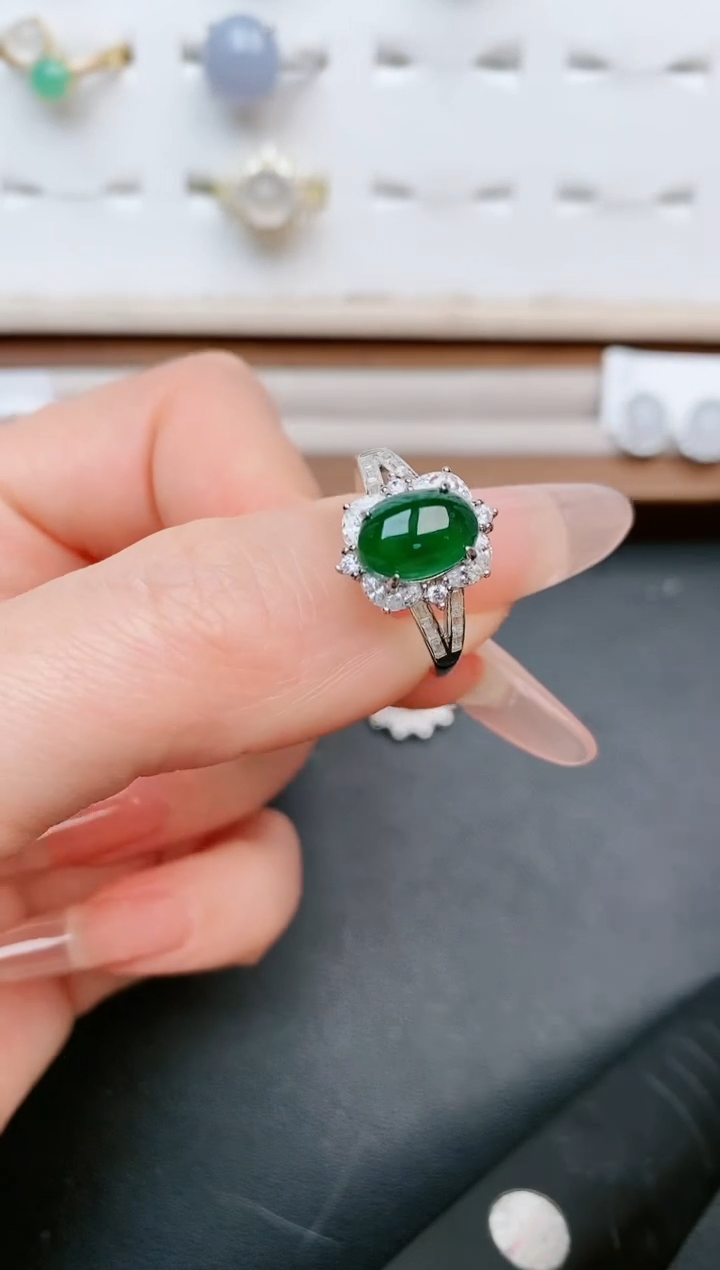 【闪购商品】翡翠戒指银S925镶嵌.....