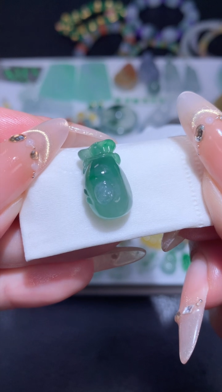 未镶嵌定制翡翠钱袋