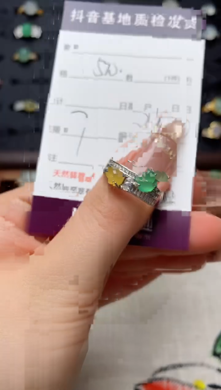 银S925镶嵌戒指翡翠小****活.
