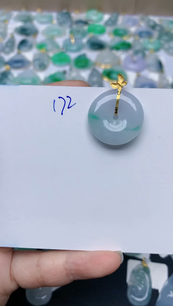 【闪购商品】翡翠颈饰18K金镶嵌天然翡翠A货    172