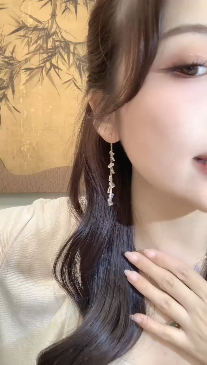 翡翠18K金镶嵌耳饰A59 多样性发一件