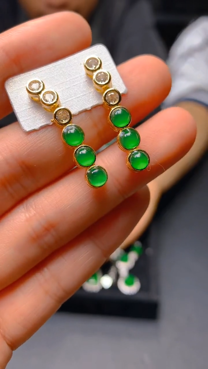 【闪购商品】翡翠耳饰未镶嵌0783403223/多样性发一