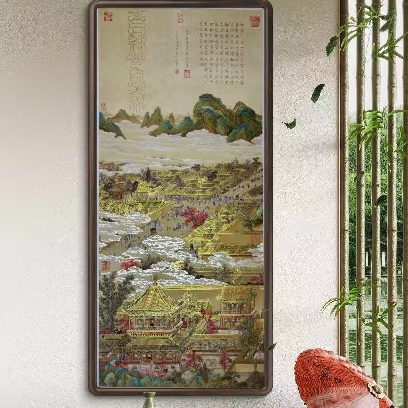 许婷婷展览代表作品----《宫廷禁御图》