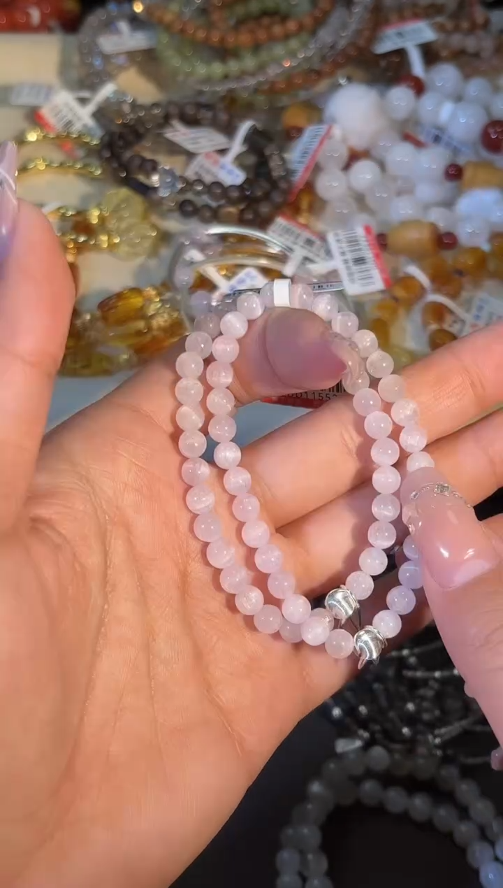 银S925镶嵌锂辉石手串k551多样性发货一件