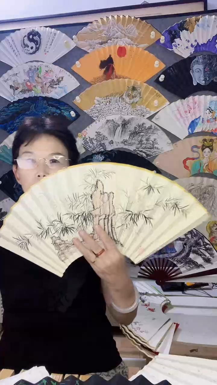 扇子九五寸十八方玉竹折扇