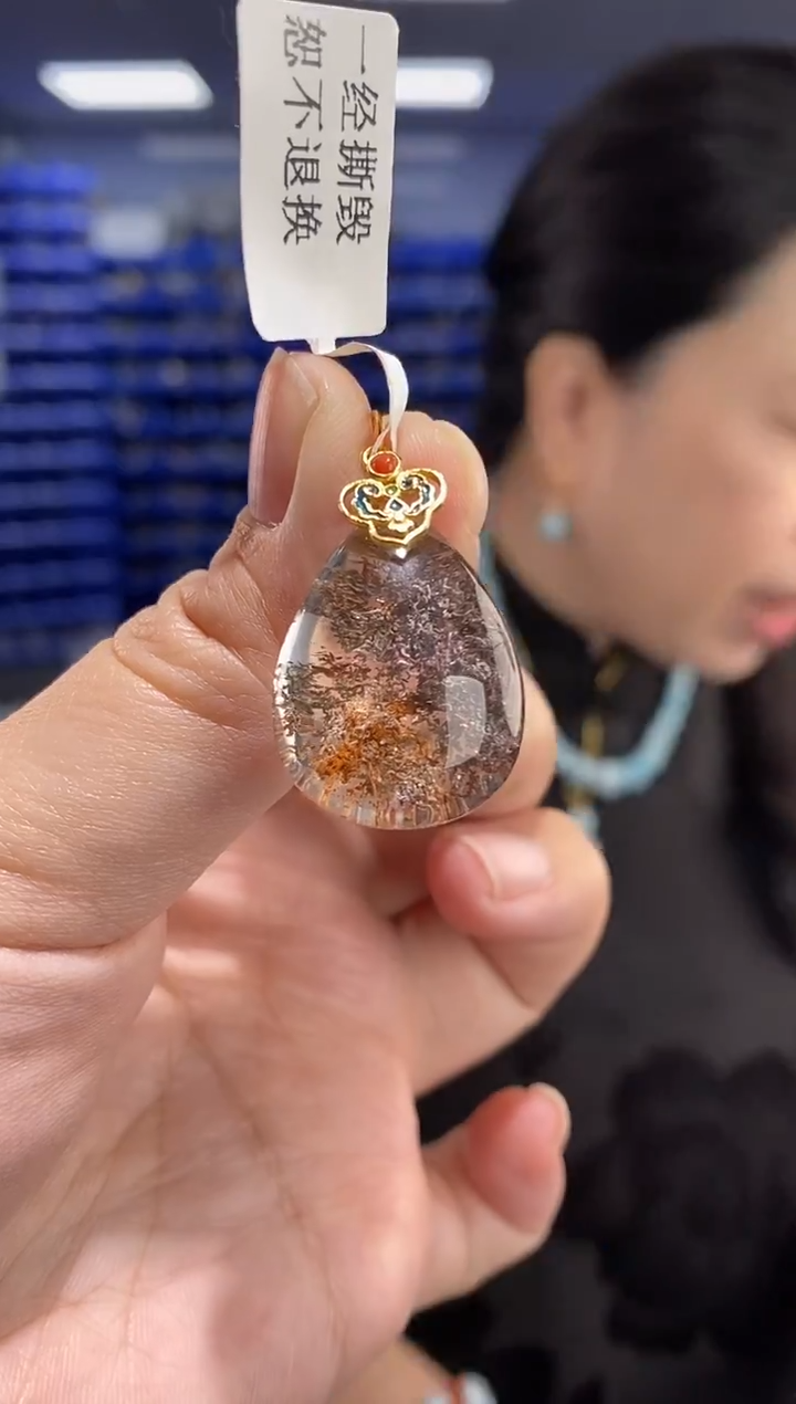 吊坠(不含链)银S925镶嵌水晶G13730