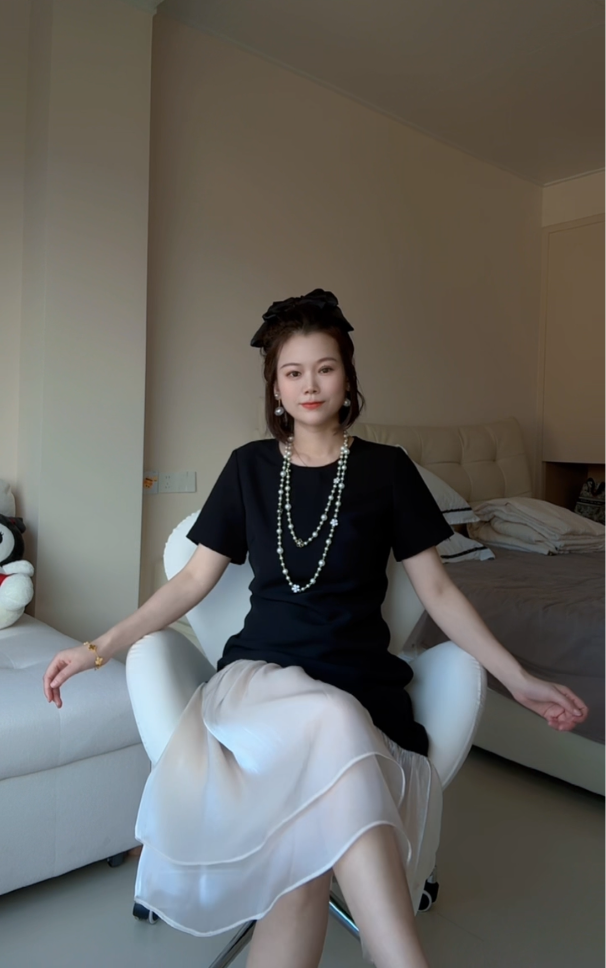 [梦幻气质] 法式撞色鱼尾洋气时尚拼接夏季女装连衣裙25005