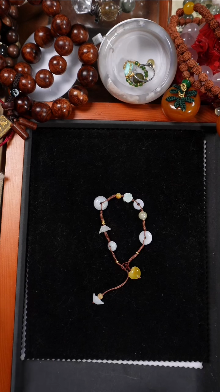 银S925镶嵌手链翡翠?****?手绳