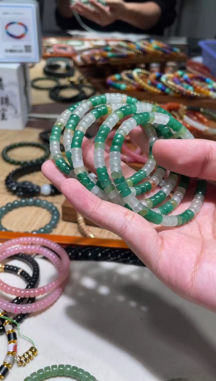 未镶嵌手串石英质玉（非洲翠）6mm多宝非洲翠手串