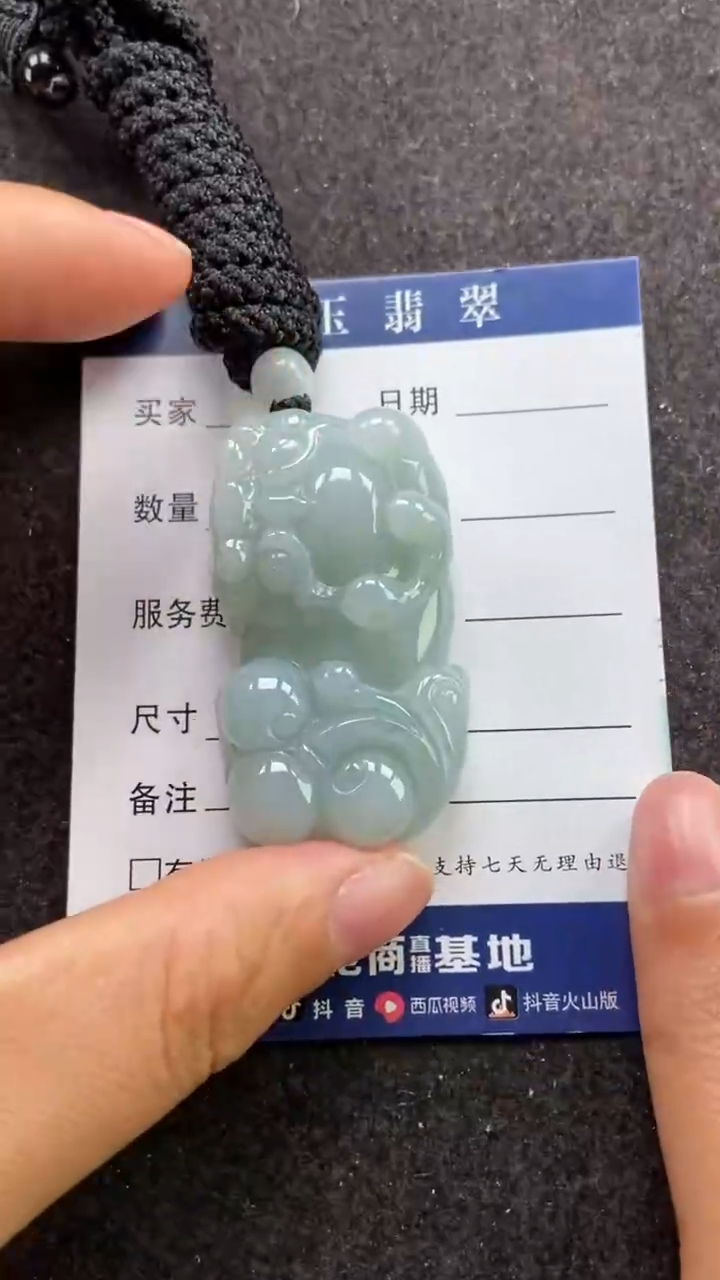 【闪购商品】翡翠吊坠(赠链)未镶嵌多人貔貅