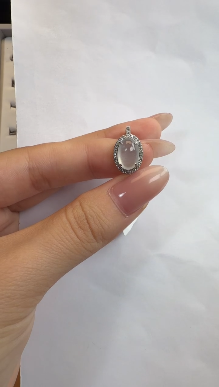 银S925镶嵌戒指翡翠925银镶缅甸A货翡翠戒指88