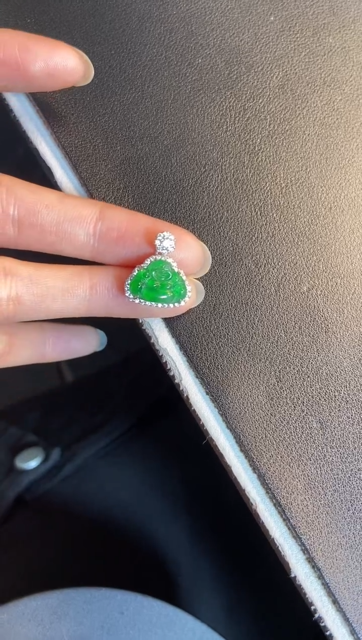 吊坠(不含链)银S925镶嵌翡翠1