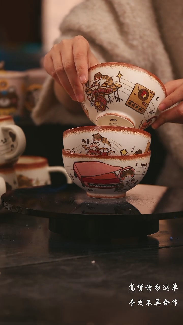 陶瓷随机一个可爱设计师款陶瓷 