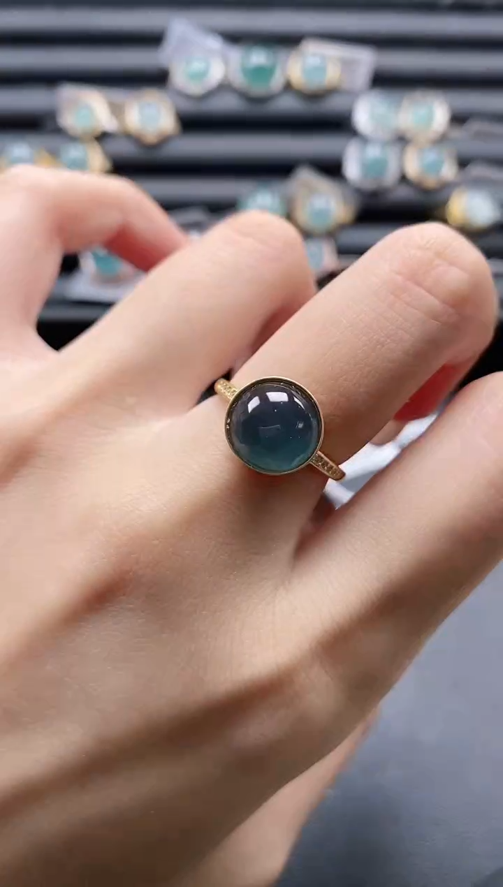 【闪购商品】翡翠戒指银S925镶嵌1111