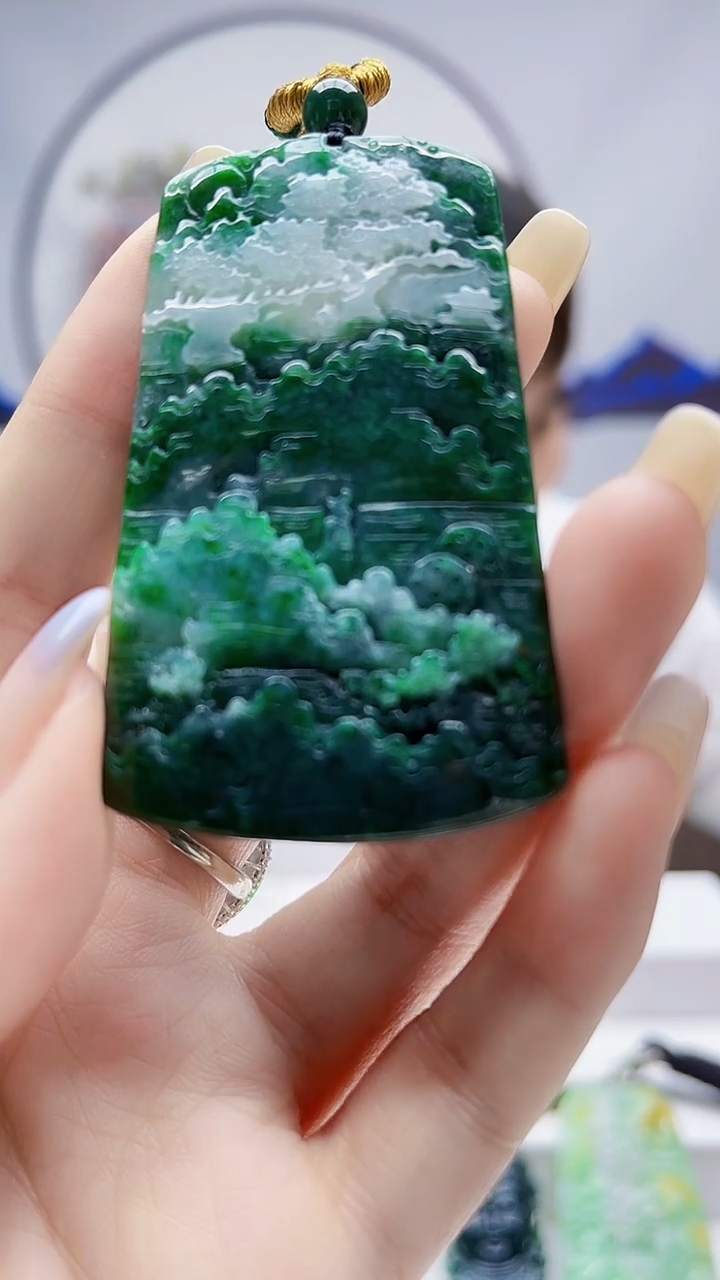 未镶嵌定制翡翠毛货-挂件13