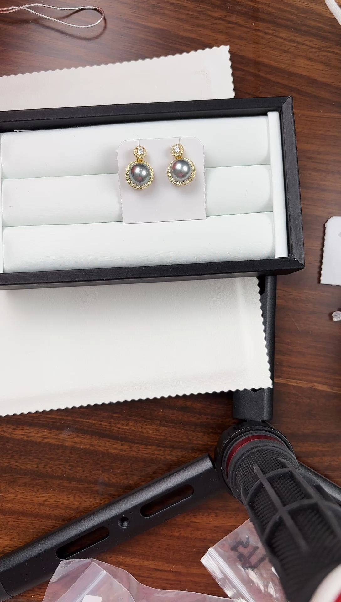 银S925镶嵌耳饰海水珍珠大溪地复古耳坠