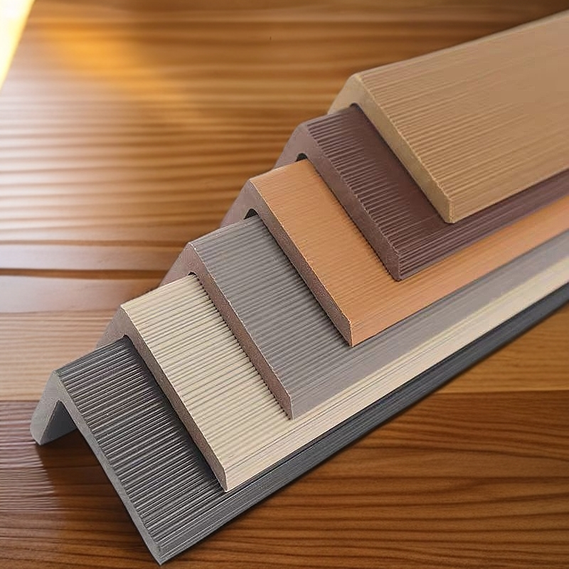 画外木塑装饰板50*50共挤收边条实心木塑龙骨