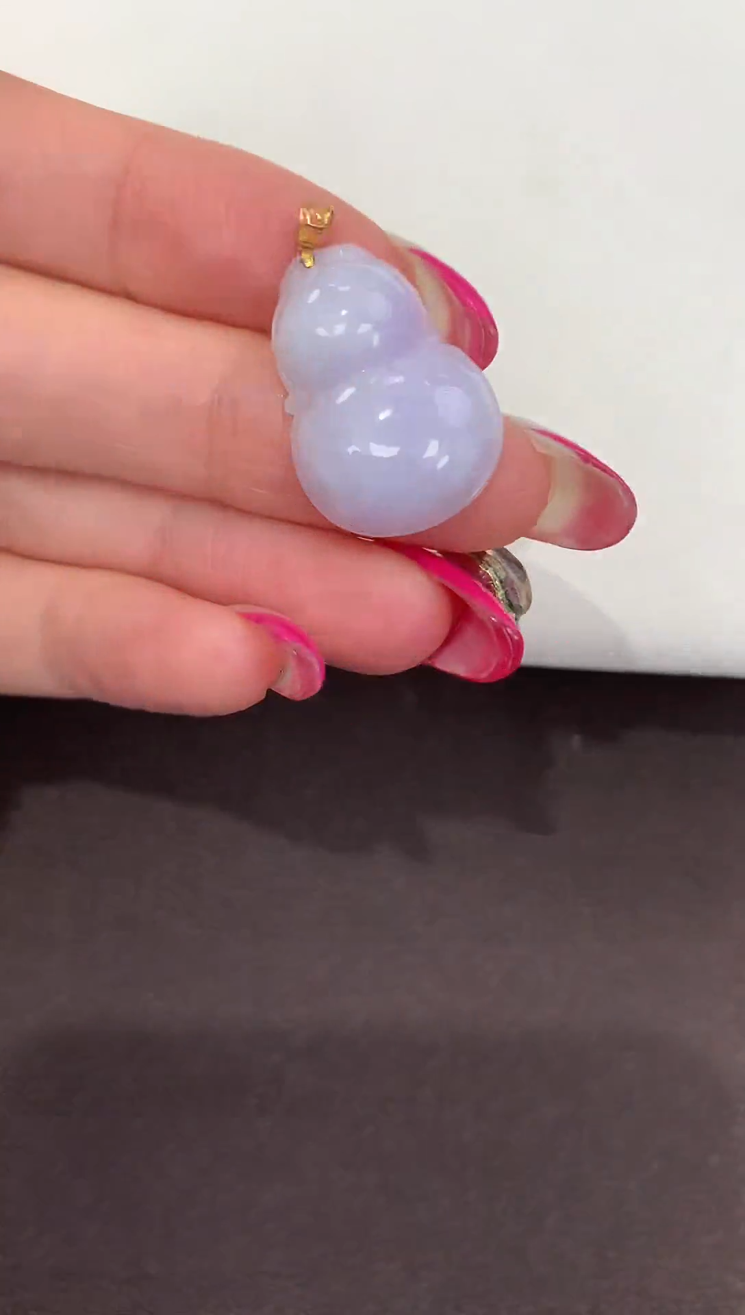 颈饰18K金镶嵌翡翠天然缅甸A货翡翠