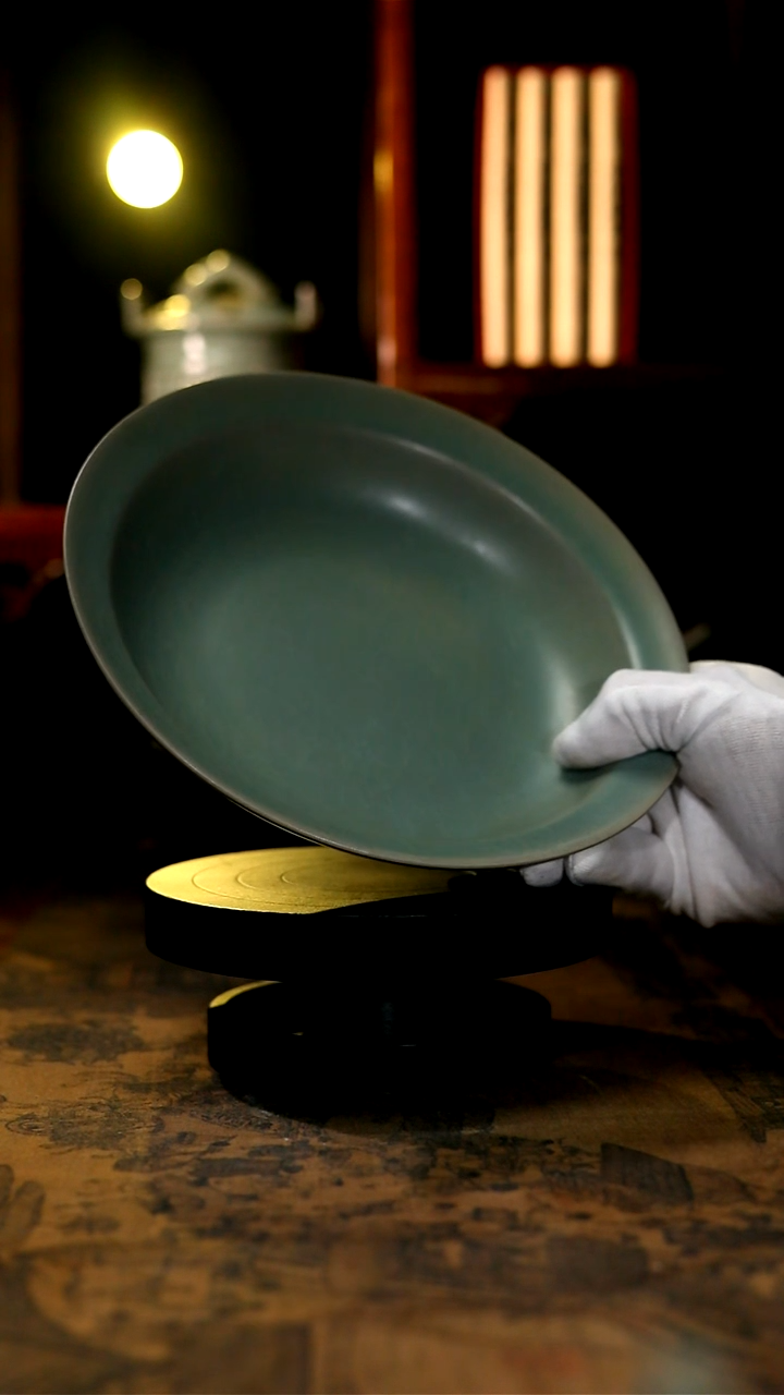 【闪购商品】复烧收藏级天青釉折沿洗